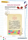 Instruction text puzzle