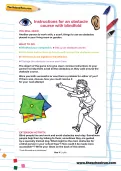 Instructions for obstacle course with blindfold activity