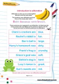 Introduction to alliteration worksheet