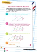 Introduction to lattice multiplication worksheet