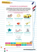 Introduction to onomatopoeia worksheet