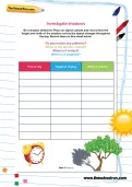 Investigate shadows worksheet