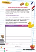 Investigation: floating and sinking activity