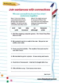 Join sentences with connectives worksheet