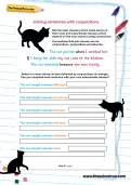 Joining sentences with conjunctions worksheet