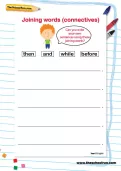 Joining words (connectives) worksheet