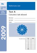 Key Stage 2 - 2009 Maths SATs Papers