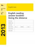 Key Stage 2 - 2013 LEVEL 6 English SATs Papers 