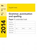 Key Stage 2 - 2014 LEVEL 6 English SATs Papers 