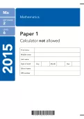 Key Stage 2 - 2015 LEVEL 6 Maths SATs Papers 