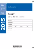 KS2 Maths SATs 2015 past papers