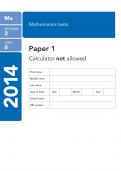 Key Stage 2 - 2014 LEVEL 6 Maths SATs Papers 
