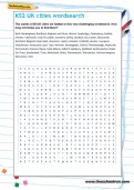 KS2 UK cities wordsearch