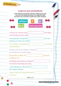Learn to use connectives worksheet