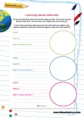 Learning about materials activity