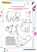 Learning the alphabet join-the-dots worksheet