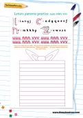 Handwriting letter patterns practice