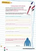 Linking clauses with adverbs worksheet