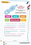 Linking sentences with connectives worksheet