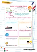 Long division word problems worksheet