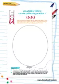 Long ladder letters cursive handwriting practice worksheets