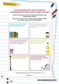 Long multiplication word problems: multiplying four-digit and two-digit numbers