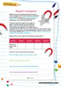 Magnets investigation worksheet