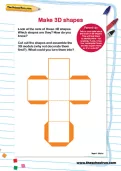 Make 3D shapes worksheet