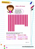 Make a 2D shape worksheet