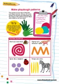 Make playdough patterns