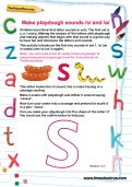 Make playdough sounds /s/ and /a/