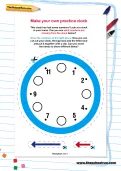 telling the time: Make your own practice clock