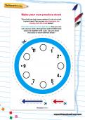 Make your own practice clock worksheet