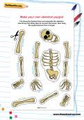Make your own skeleton puppet activity