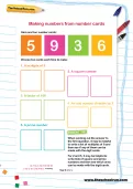 Making numbers from number cards