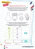 Making words that end in ‘ss’ worksheet