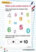 Match up the number bonds to 10