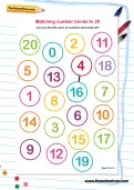 Matching number bonds to 20 worksheet