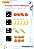 Matching numbers and objects worksheet