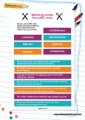 Matching words: the suffix -ness worksheet