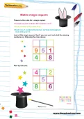 Maths magic square for Year 2