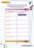 Measurement trail around the house worksheet