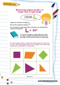 Measuring angles smaller or larger than a right angle