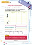 Measuring objects practice worksheet