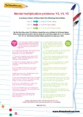 Mental multiplication problems: Y3, Y4, Y5 football worksheet