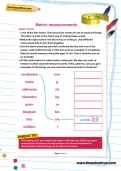 Metric measurements worksheet