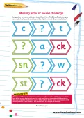 Missing letter or sound challenge