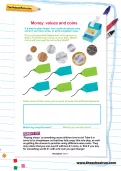 Money: values and coins worksheet