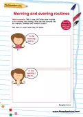 Morning and evening routines worksheet