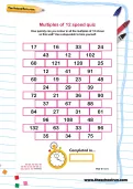 Multiples of 12 speed quiz